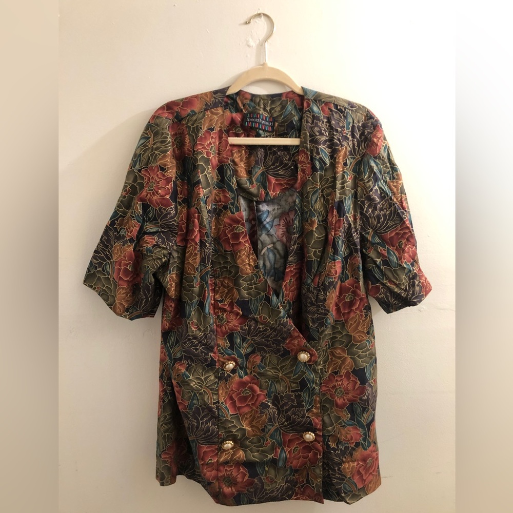 Vintage colorful button blouse, Women’s